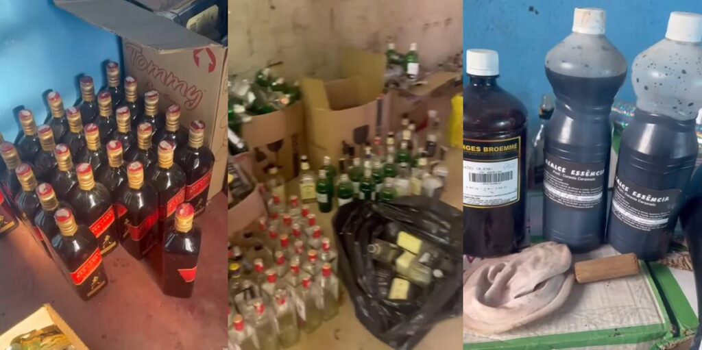Fábrica de bebidas adulteradas é encontrada na Grande BH; polícia analisa uso de metanol