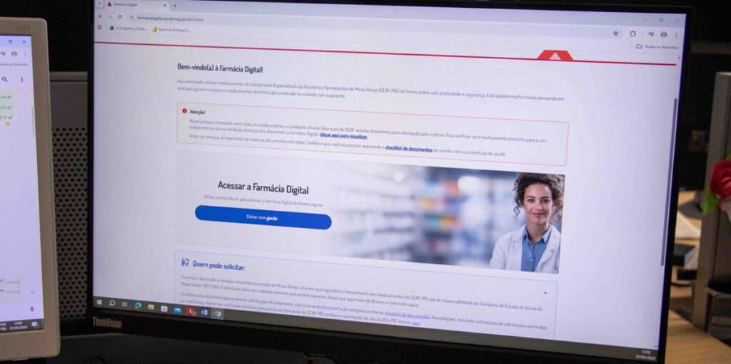 Farmácia Digital promete facilitar pedido de medicamentos gratuitos em Minas