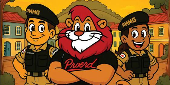 Heróis de farda viram personagens de gibi para aproximar a PMMG do público infantil